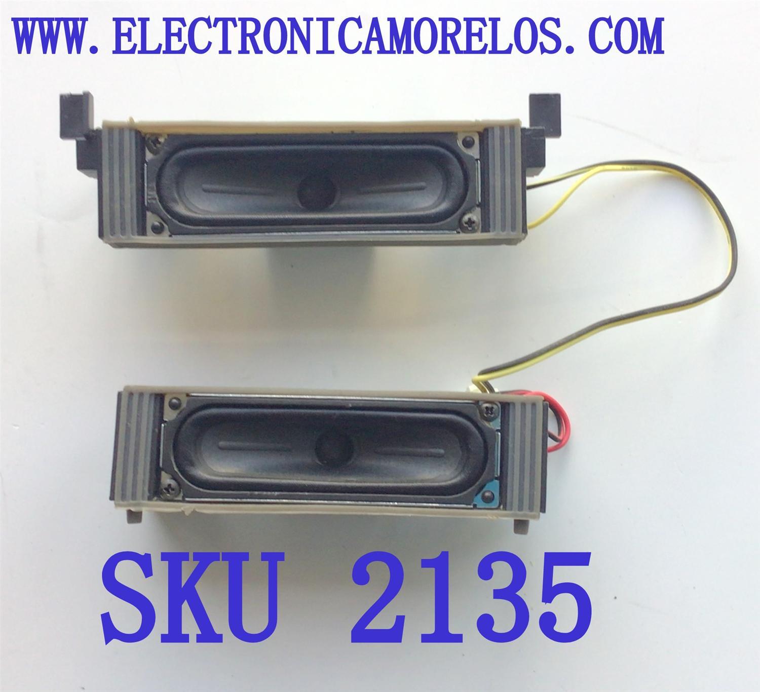 KIT DE BOCINAS PARA TV SAMSUNG / NUMERO DE PARTE BN96-25567A / B43E22BJ04 / 8Ω 3W / MODELO UN22F5000AFXZA FP02	